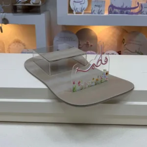 صينية جلد فاخرة مع بوكس مخصص بالاسم