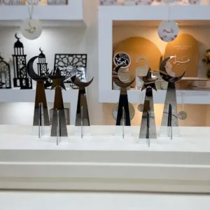 مجموعة استاندات هلال ونجمة رمضان(3 حبات)