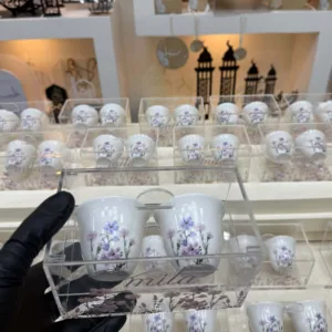 طقم 2 فنجان قهوة  في بوكس أكريليك